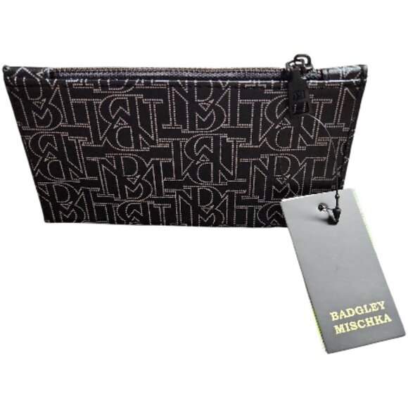 Badgley Mischka Handbags - Badgley Mischka Black and White Cosmetic Bag NWT